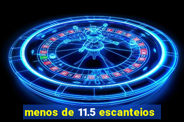 menos de 11.5 escanteios